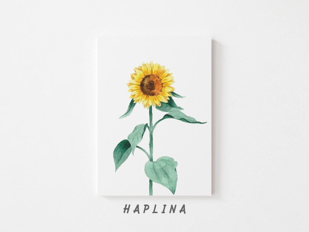 Printable Wall Art Sunflower, Sunflower Wall Art, Botanical Print ...
