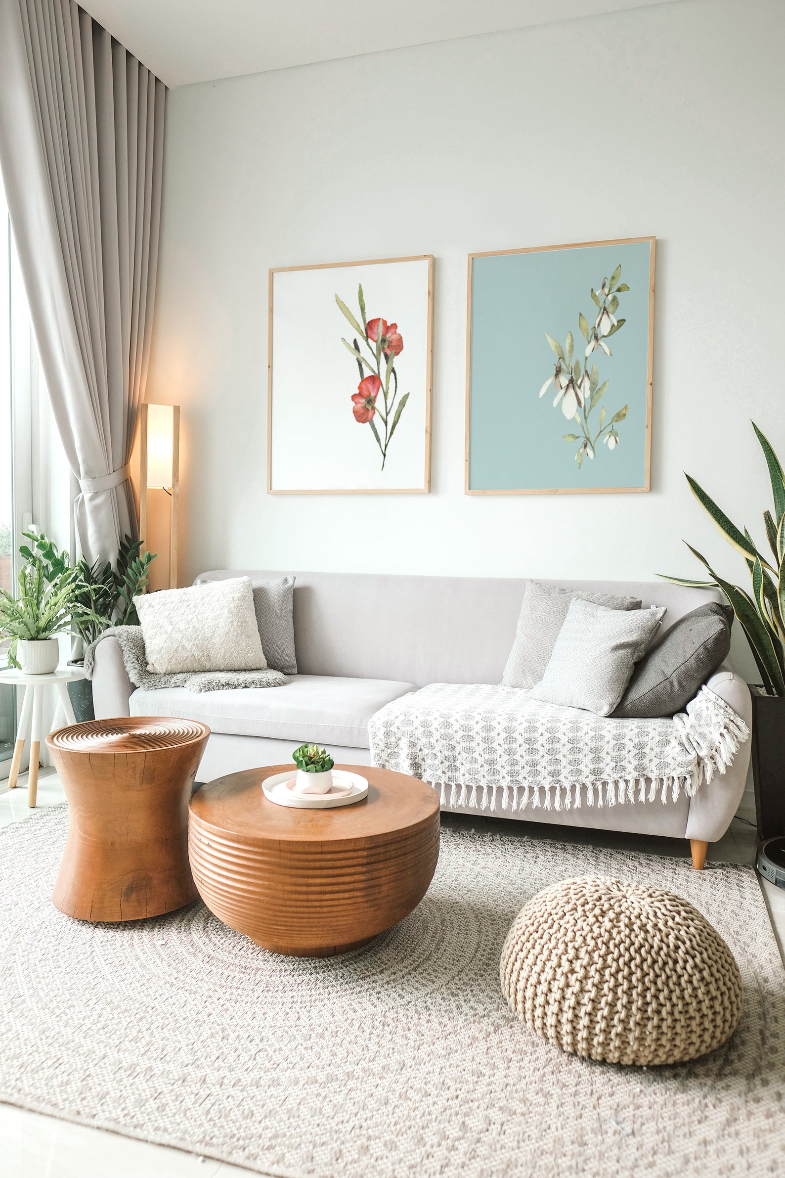 Floral Printable Wall Art Set of 2 Floral Wall Art Flower Etsy