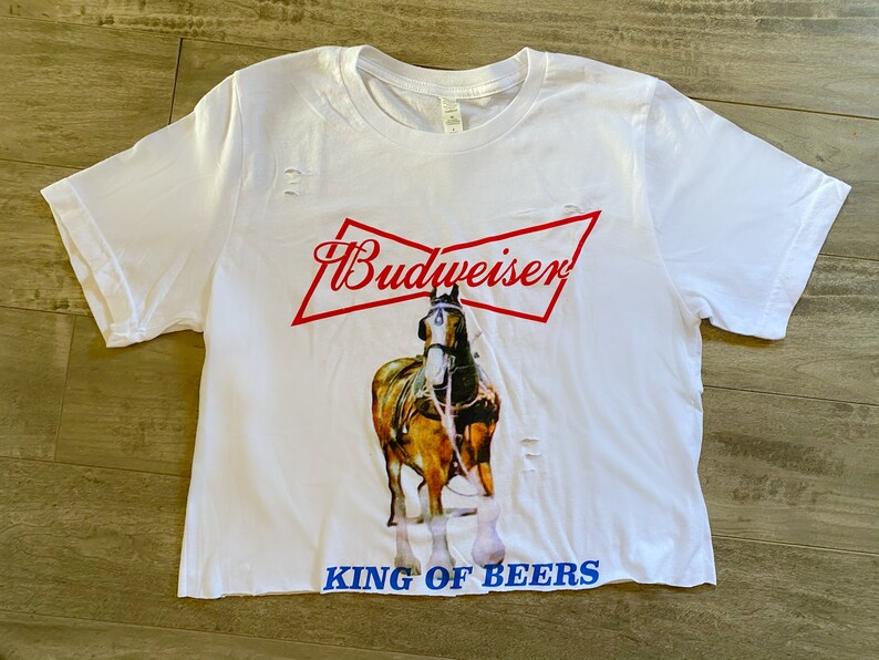 vintage budweiser crop top