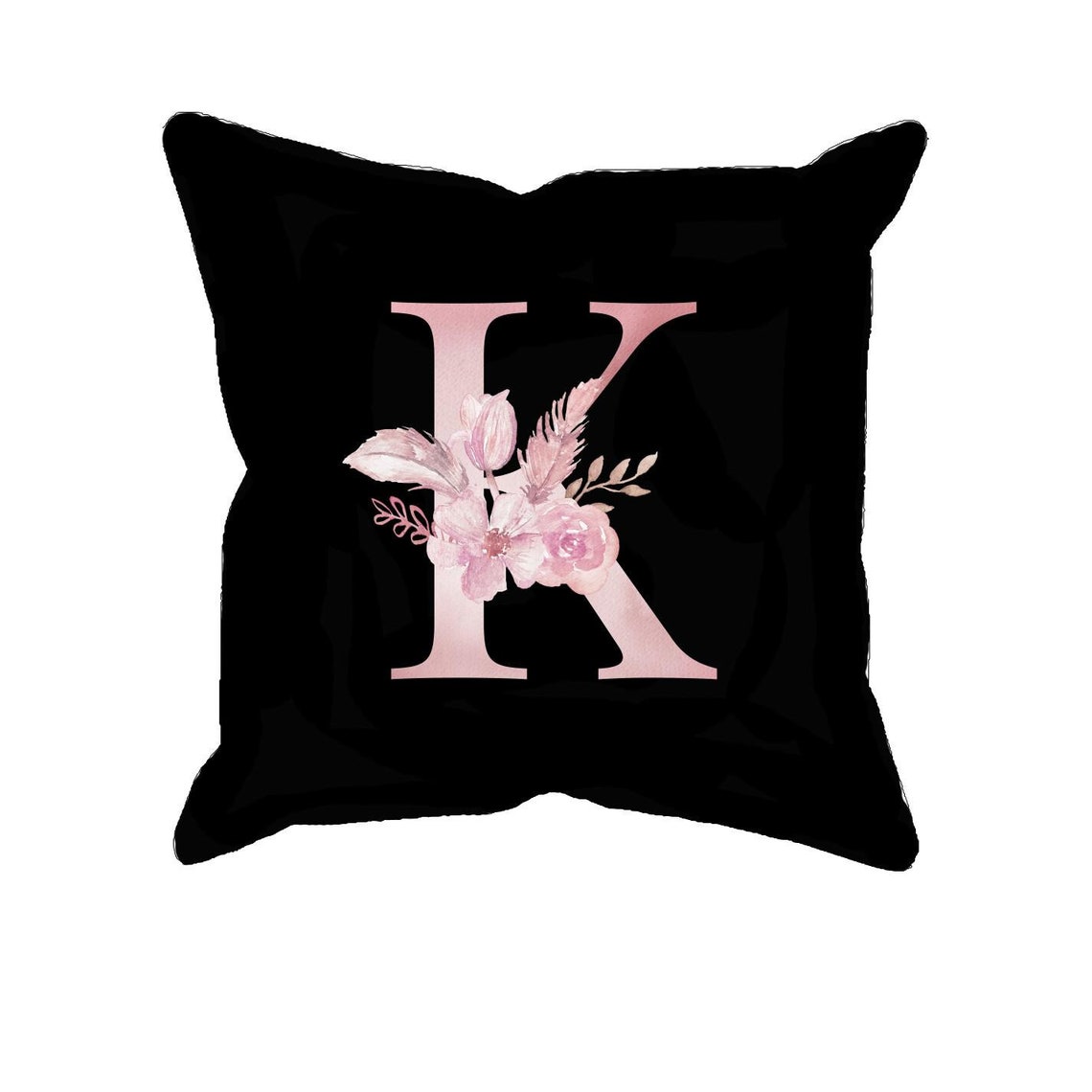 Letter K Custom Throw Pillows Personalized Name Pillow Gift Etsy