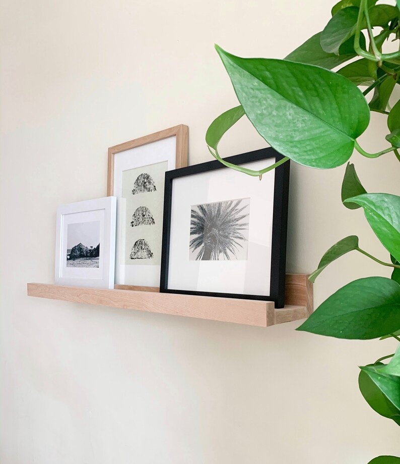 Picture Ledge Floating Picture Ledge Solid Birch Wood Photo Etsy