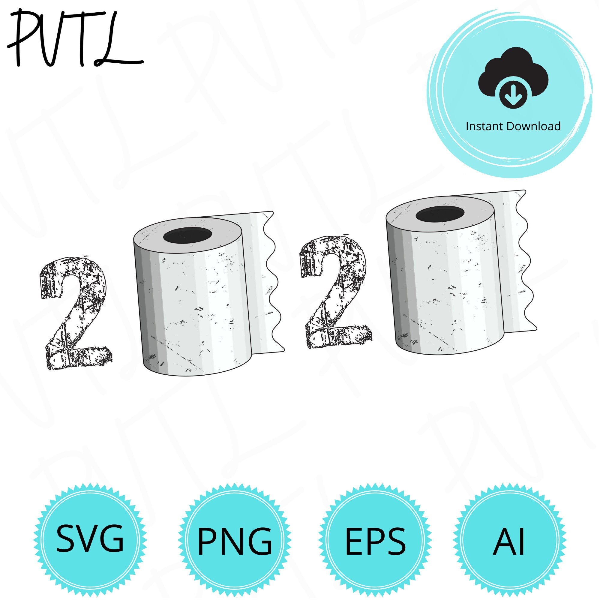 2020 SVG Toilet Paper Quarantine Sublimation Designs Etsy