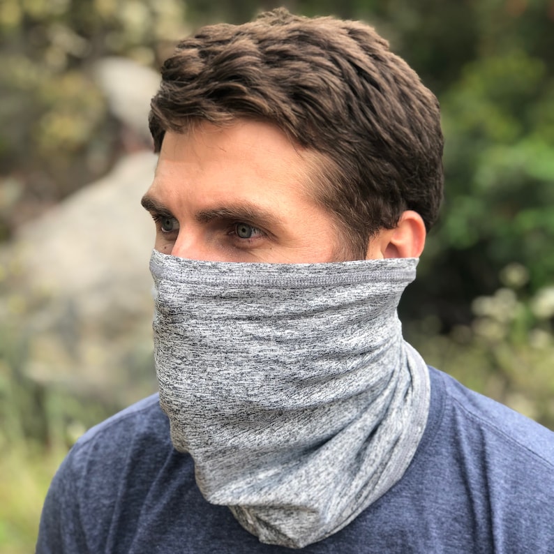 Neck Gaiter Adjustable Face Mask With Filter Pocket and Filter Etsy