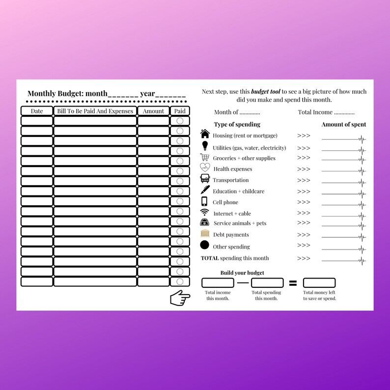 Budget Planner for the 2021 Year Your Financial Security ...