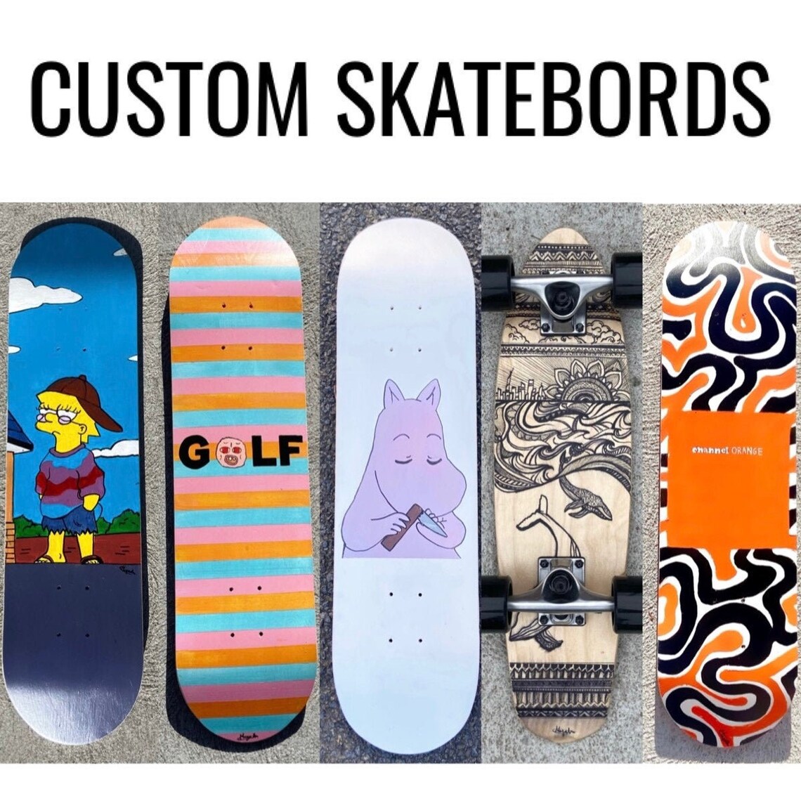 Custom Skateboard / Deck Wall Art Personalized Gift Name Etsy