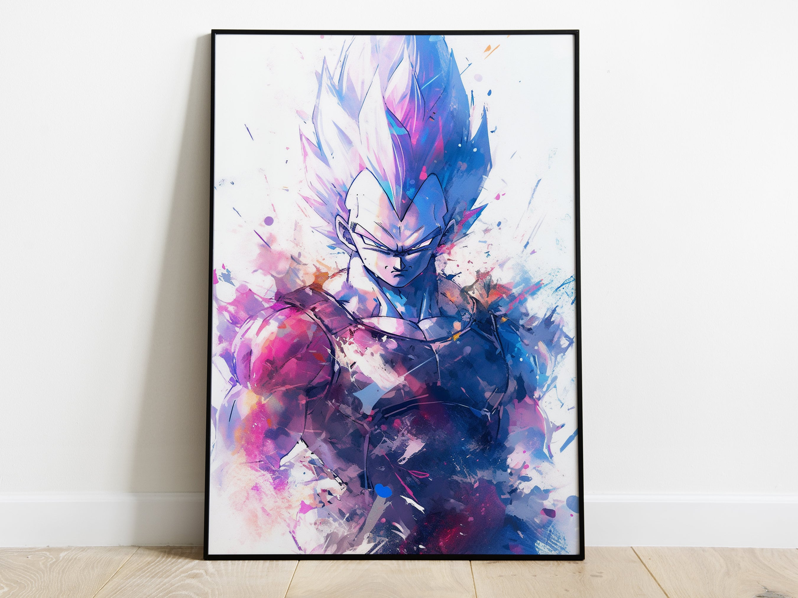 Dragonball Z Super Saiyan Watercolor Artwork Printable Wall Etsy