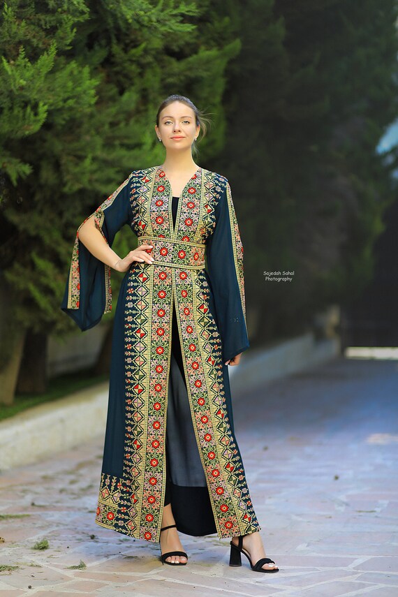 Palestinian thobe cardigan deals