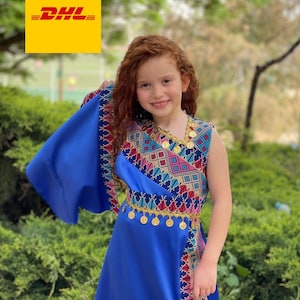 embroidery girl dress heritage tatreez school independence day new for kids from collection 2024