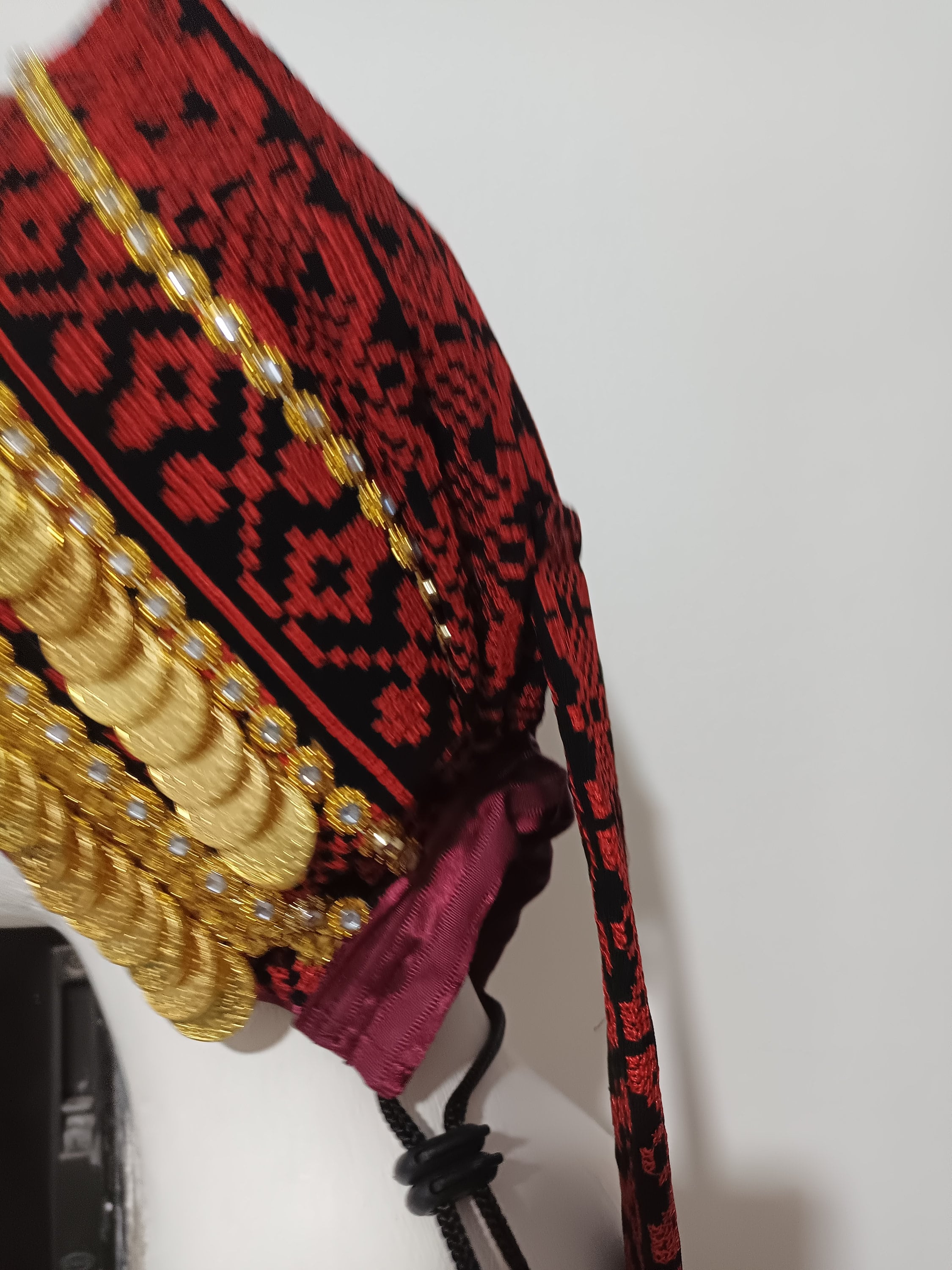 hat wakkah Embroidered headband with coins Palestine Jordan