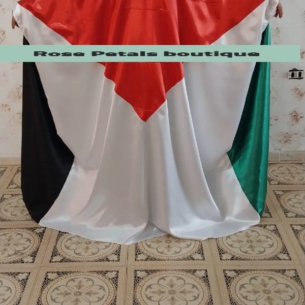 Abaya de mujer con bandera de Palestina para boda