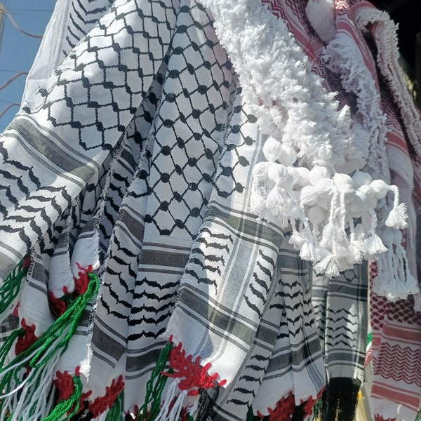 12 pieces of Palestine Arab Scarf Shemagh Palestine Scarf Wrap Tactical Shawl Keffiyeh