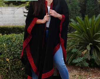 one size Abaya thobe Embroidered Palestinian Jordanian Traditional Arabic Dress Cape bisht
