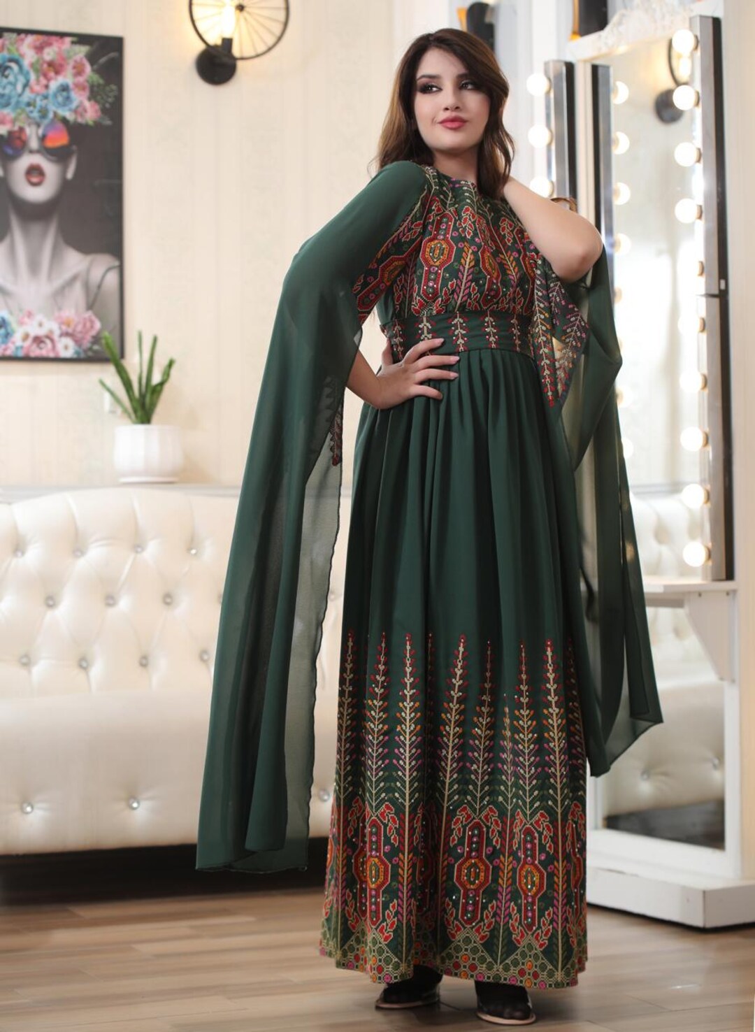 Princess Thobe – Classic Purple with Gold Embroidery main image 0