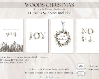 The Woods Christmas_12 Planner Sizes Included_Download Printable Decorative Dashboards