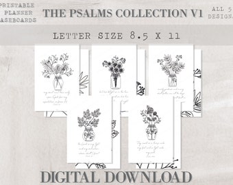 Psalms Planner Decoration - Letter Size - Bible Journal Dashboard