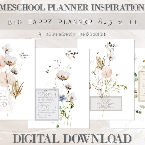 Homeschool Planner Dashboard Inspiration BIG HAPPY PLANNER - Etsy