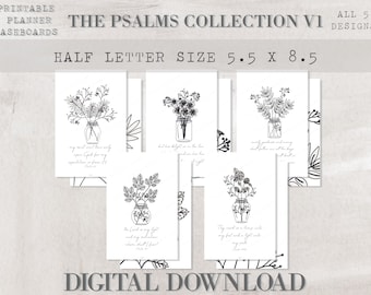 Psalms Planner Decoration - Half Letter Size - Bible Journal Dashboard