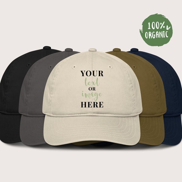 Personalized Baseball Cap, Organic Baseball Cap, Custom Baseball Cap, Personalized Gift, Gift for Her, Dad Hat, Organic Cap, Eco Friendly
