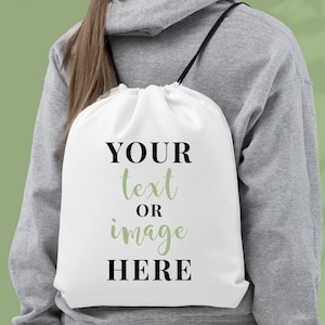 Personalized Drawstring Bag, Custom Drawstring Bag, Personalized Gift, Custom Gym Bag, Custom Backpack, Gym Bag, Sport Lover Gift