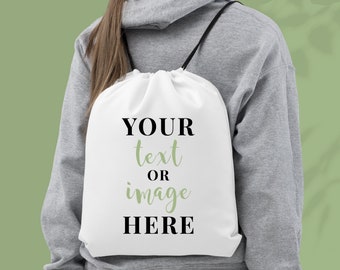 Personalized Drawstring Bag, Custom Drawstring Bag, Personalized Gift, Custom Gym Bag, Custom Backpack, Gym Bag, Sport Lover Gift