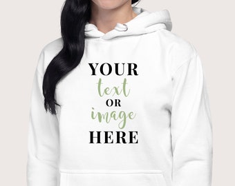 Personalized Unisex Premium Hoodie, Custom Unisex Hoodie, Design Your Hoodie, Personalized Gift, Gift for Her, Gift for Him, Romantic Gift