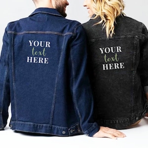 Personalized Unisex Denim Jacket, Personalized Gift, Custom Denim Jacket, Personalized Jacket, Gift for Her, Gift for Him, Romantic Gift