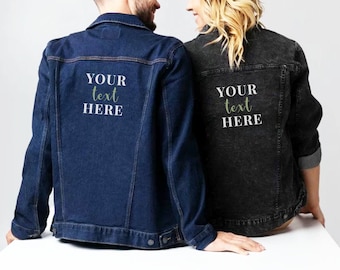 Personalized Unisex Denim Jacket, Personalized Gift, Custom Denim Jacket, Personalized Jacket, Gift for Her, Gift for Him, Romantic Gift