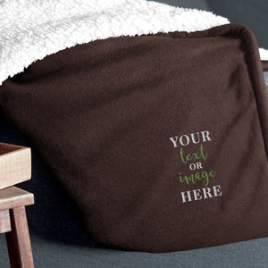 Personalized Sherpa Blanket, Custom Sherpa Blanket, Personalized Gift, Custom Blanket, Handmade Sherpa Blanket, Embroidered Blanket