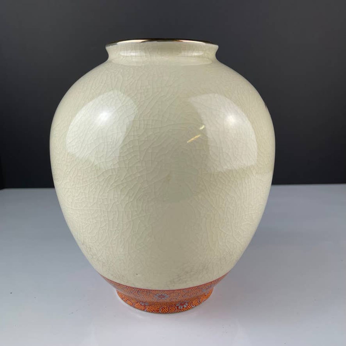 8 Toyo Japan Vase Peony W/Gold Trim Etsy