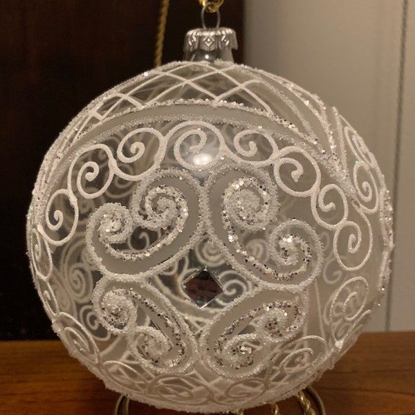 Exquisite Traditional Polish Glass Ornament - Hand Crafted - 150mm