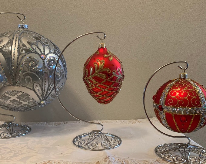 Ornament Stand Silver Etsy