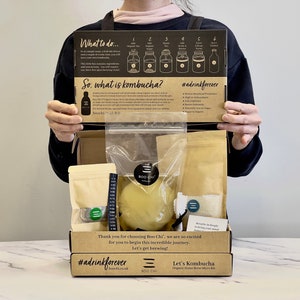 Letterbox Organic Kombucha Making Kit + 1 bottle of original kombucha