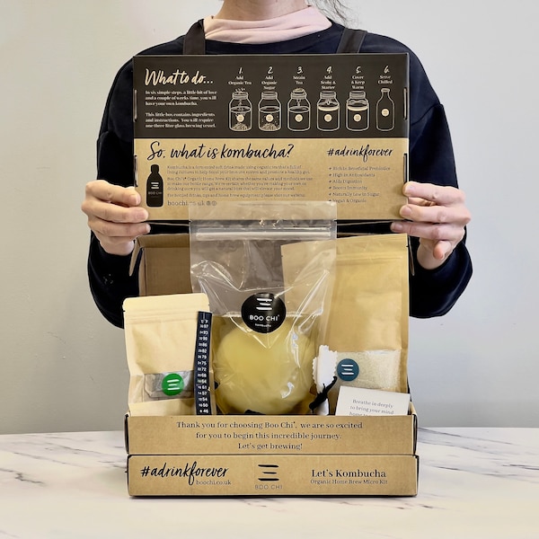 Letterbox Organic Kombucha Making Kit + 1 bottle of original kombucha