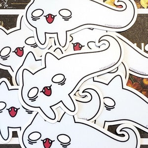Ghost Cat Sticker, Ghost Sticker, Cat Sticker, Halloween Sticker, Cat Ghost Sticker, Cute Sticker