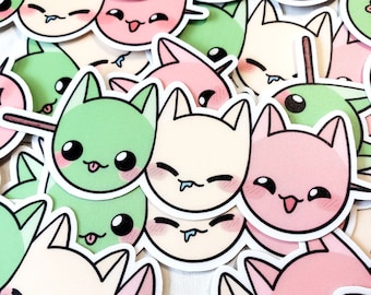 Dango Cat Sticker, Kawaii Japanese Food Sticker