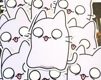 Ghost Cat Sticker, Halloween Decor