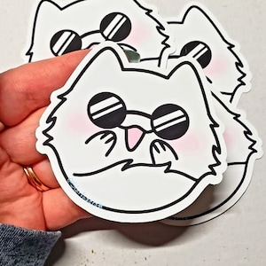 Gojo Sticker, Cat Sticker, Kitty Sticker, Cute Sticker, Anime Sticker, Cute Anime Cat Sticker