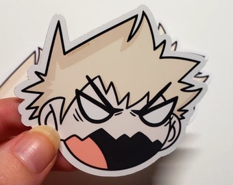 Anime Sticker, Manga Sticker, Popular Anime, Popular Manga, Yelling Sticker, Funny Sticker, Bakugo