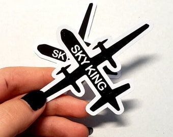 Sky King, Sky King Sticker, Plane Sticker, Airplane Sticker, Meme Sticker