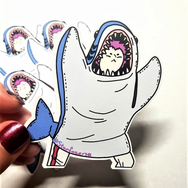 Animesticker Dorohedoro Ebisu haai (2,75 x 2,5 inch)
