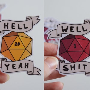 D20 Sticker, Dungeons and Dragons Sticker, D&D Sticker, Würfel Sticker