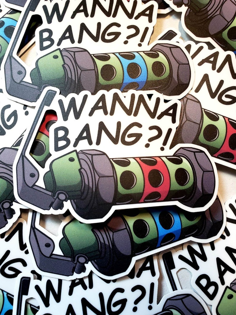 Flash Bang Grenade Sticker: Funny Meme Decal - Etsy