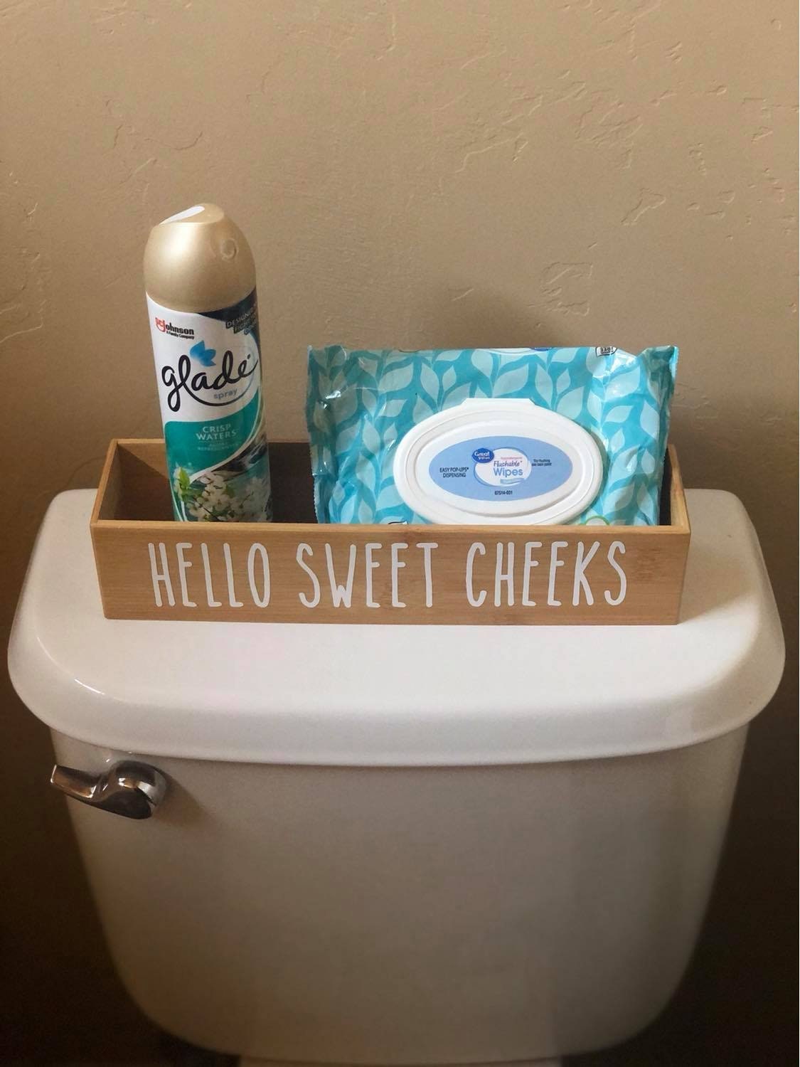 Bamboo Air Freshener Holder Bathroom Storage Bathroom Etsy