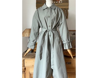 Grey Vintage 80s Trench Coat