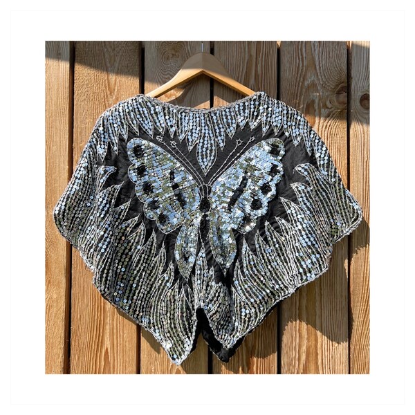 HALSEY BUTTERFLY SEQUIN TOP