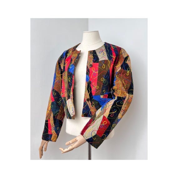 Gabriella Benelli Embroidered Patchwork Leather V… - image 6