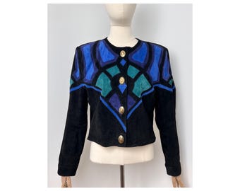 Vintage 80s Dino’z Patchwork Leather Jacket