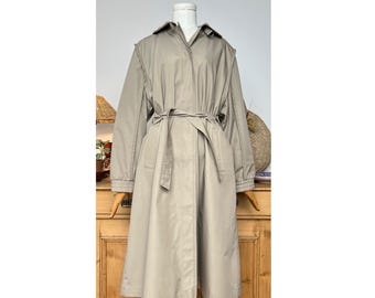 Vintage 70s  Insulated Beige Bevell Finnish Trench Coat