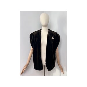 Vintage Y2K Brown Shaggy Faux Fur Vest
