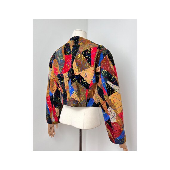 Gabriella Benelli Embroidered Patchwork Leather V… - image 8